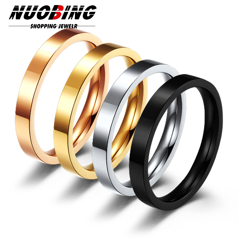 Initial Ring Custom - 3 มม.คลาสสิก 316L สแตนเลสประณีตขัดง่ายข้อเสนออุปกรณ์เสริมสําหรับบุรุษและสตรีของขวัญไม่เคยเลือนหายไป