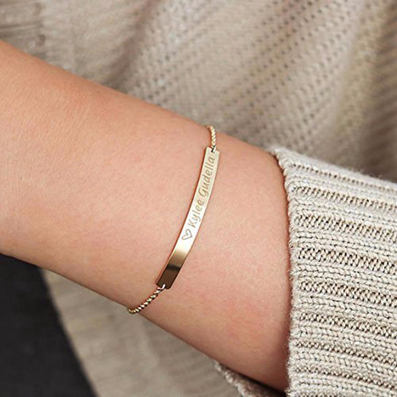 Elegant ส่วนบุคคล ID Bar สร้อย - Coordinates Bracelet บทวิจารณ์และราคา