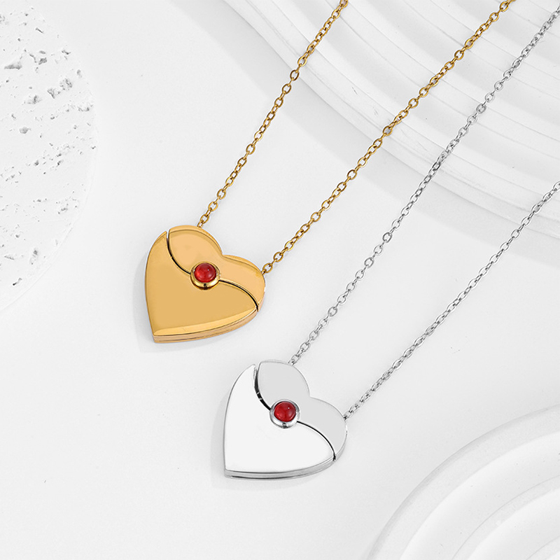 สร้อยคอจี้รูปหัวใจแบบปรับแต่งไ - Birth Flower Necklace บทวิจารณ์และราคา