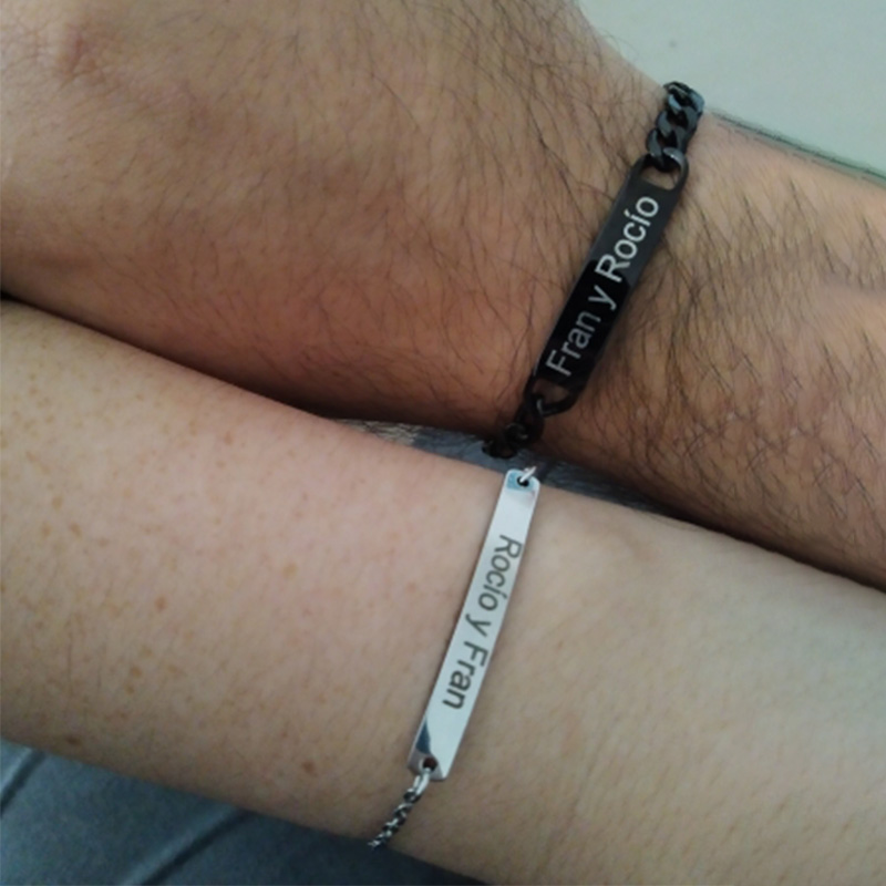สแตนเลสสตีลแกะสลักชื่อสร้อยข้อ - Coordinates Bracelet บทวิจารณ์และราคา