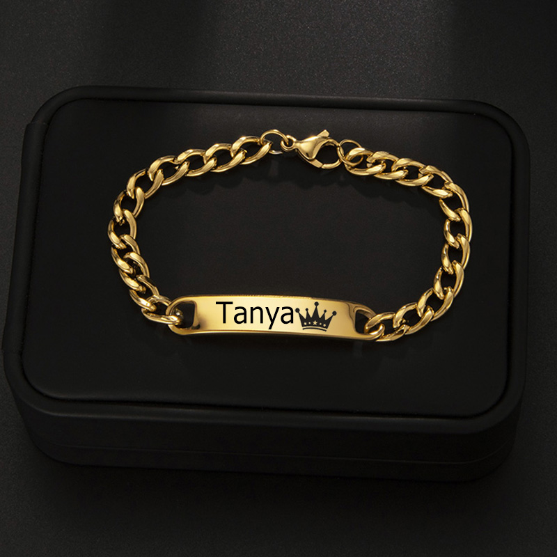 สแตนเลสสตีลแกะสลักชื่อสร้อยข้อ - Coordinates Bracelet บทวิจารณ์และราคา
