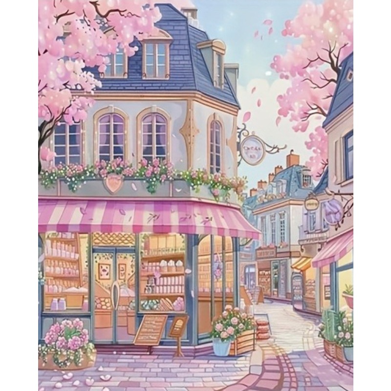 ภาพเพชร ลายดอกซากุระโรแมนติก ร - Photo Mosaic Print บทวิจารณ์และราคา