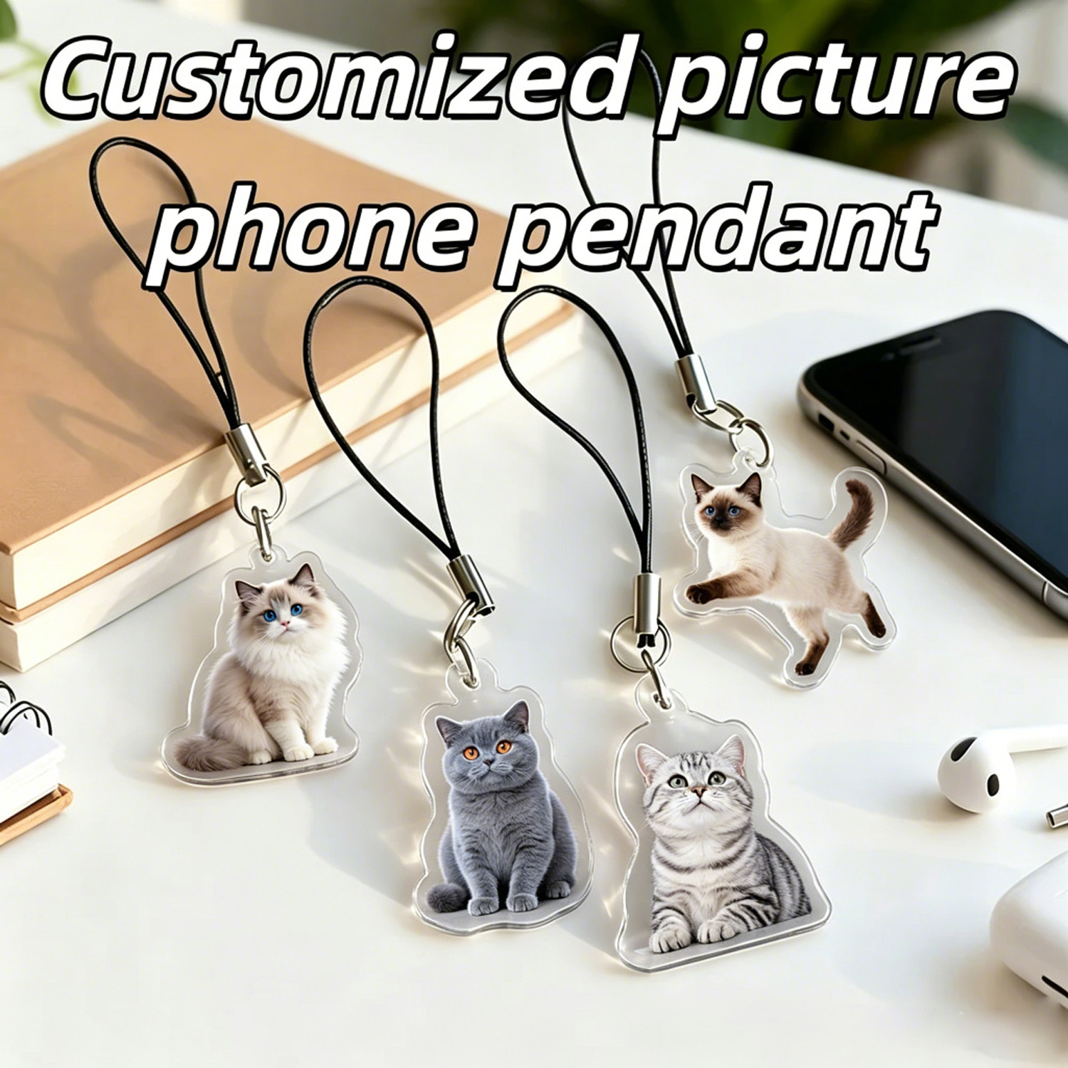 จี้โทรศัพท์รูปสัตว์เลี้ยงสั่งท - Pet Portrait Custom บทวิจารณ์และราคา